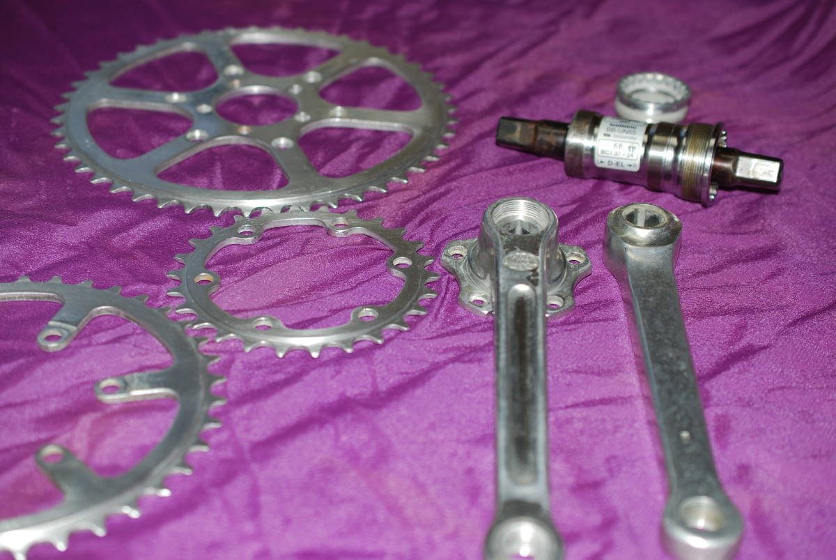 スギノプロダイナミッククランク165㎜＆TAシクロツーリストギア板47×39×26T＆シマノUN55シャフト長127㎜