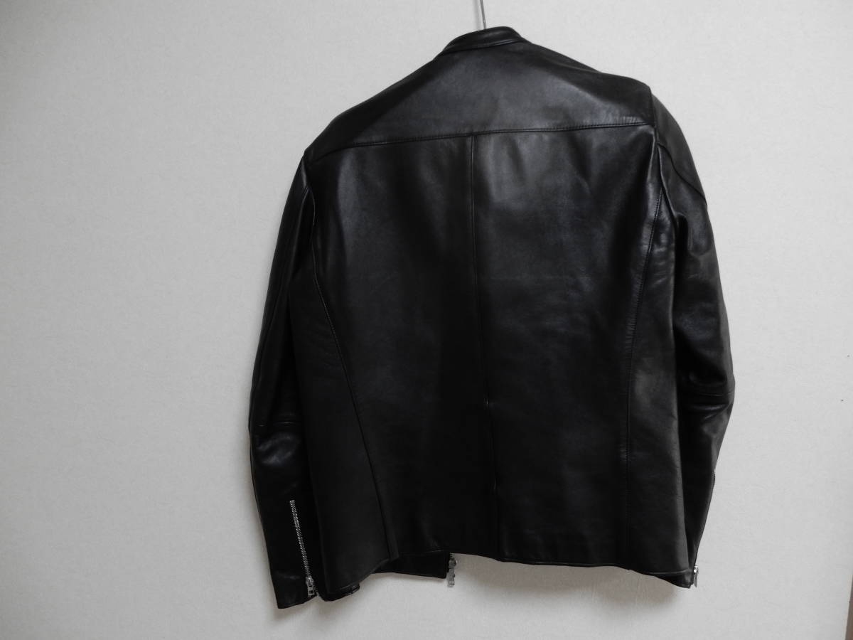 LIDnM リドム ラムレザーシングルライダースジャケット ブラック