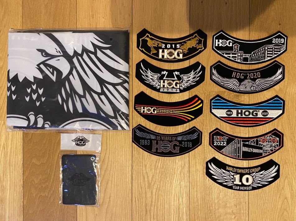 バイク H.O.G.会員限定のオリジナルワッペン11枚