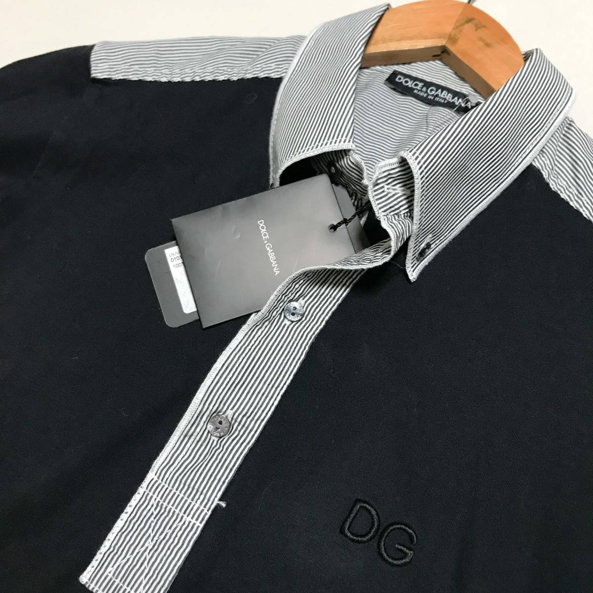 ドルチェ＆ガッバーナ ポロシャツ メンズ48 半袖 黒ブラック D&G