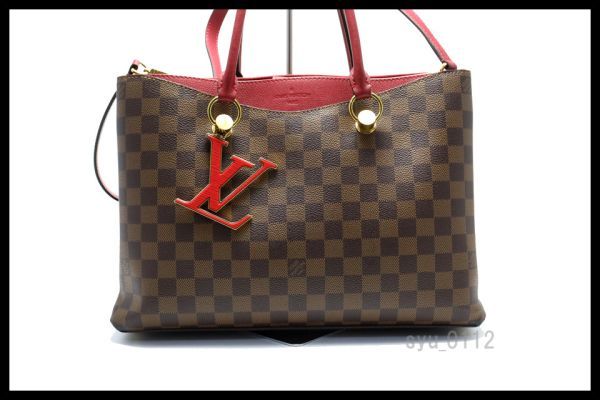近年モデル希少美中古■LOUIS VUITTON ダミエ LVリバーサイド リトゥヴァン レザー 2way ハンドバッグ ルイヴィトン■0209hm25000
