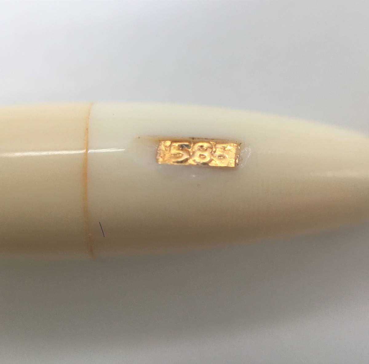 ネックレス K14 象牙風 0 S アクセサリー 金 14金 14k お 象牙調 1円