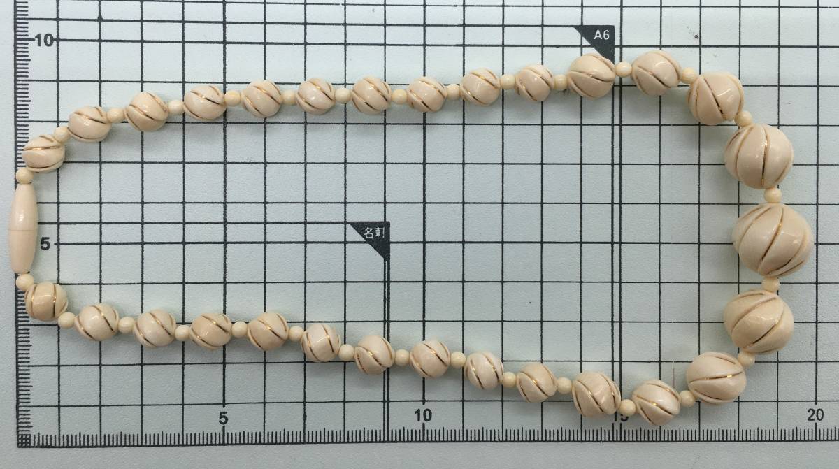 ネックレス K14 象牙風 0 S アクセサリー 金 14金 14k お 象牙調 1円