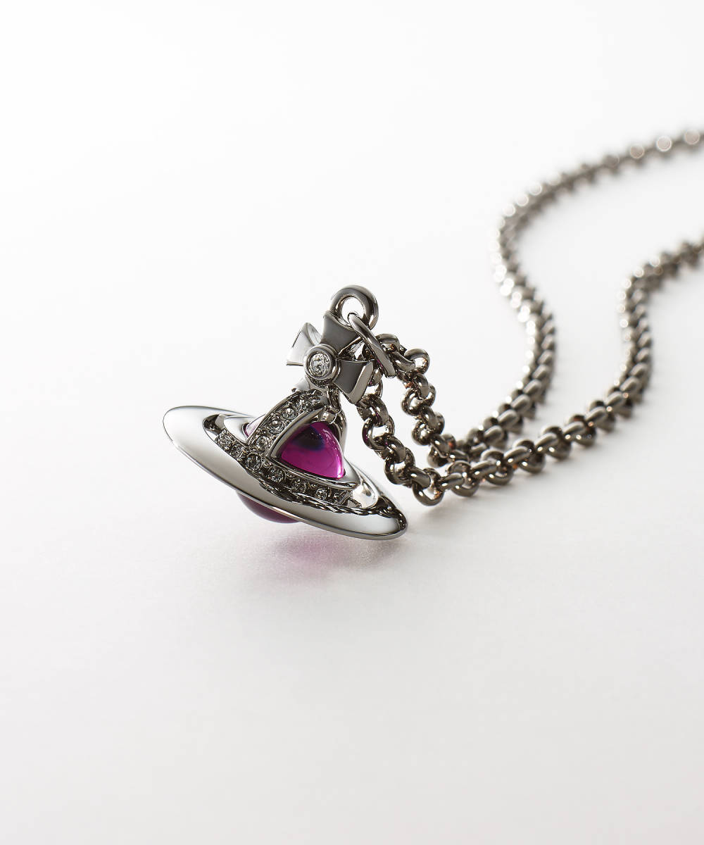 MAN NEW TINY ORB ネックレス パープル　Vivienne　オーブ　紫 ヴィヴィアン