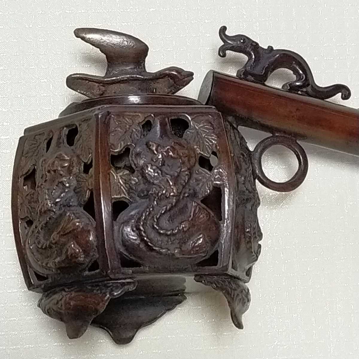 矢立 香炉 墨入れ 銅製 骨董品 2025年最新】Yahoo!オークション -矢立