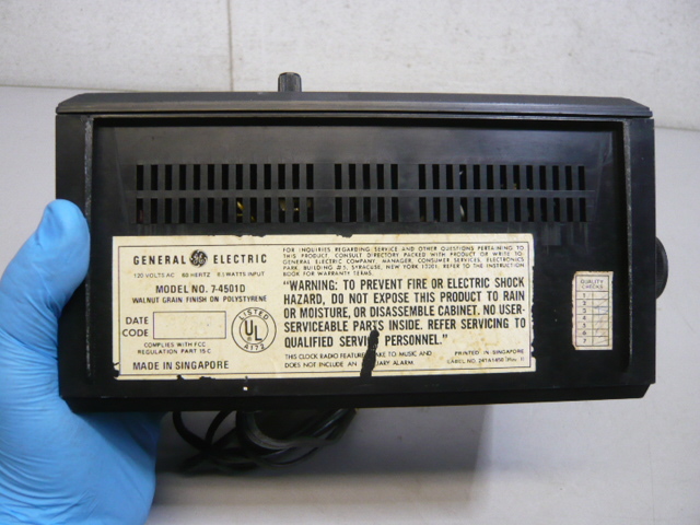 Radio Electric General Clock 7-4501 Works 7-4501D Vintage Model GE