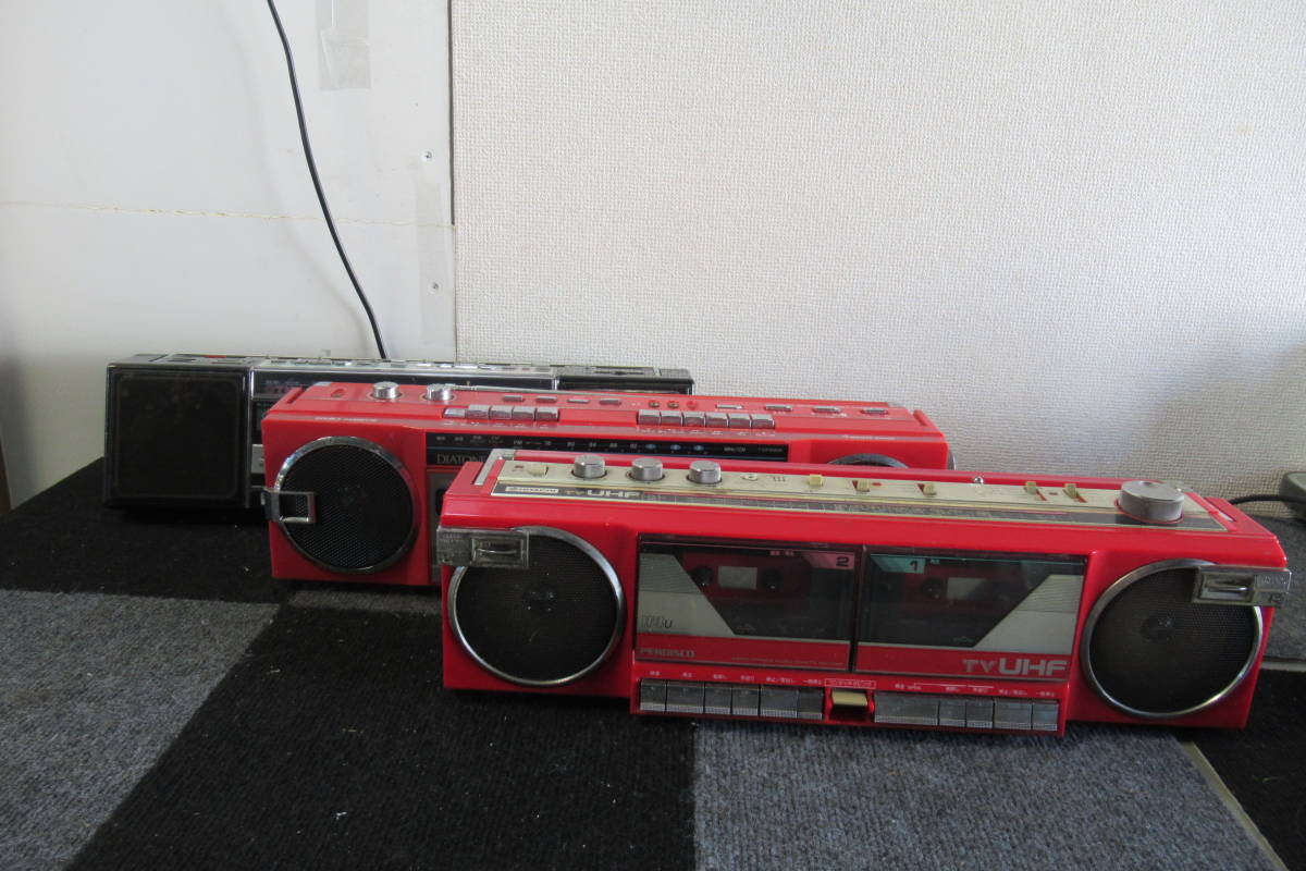 棚2.A126　DIATONE　TA-54W/HITACHI　TRK-W4U/National　RX-FW50　ステレオカセットレコーダー　3台セット