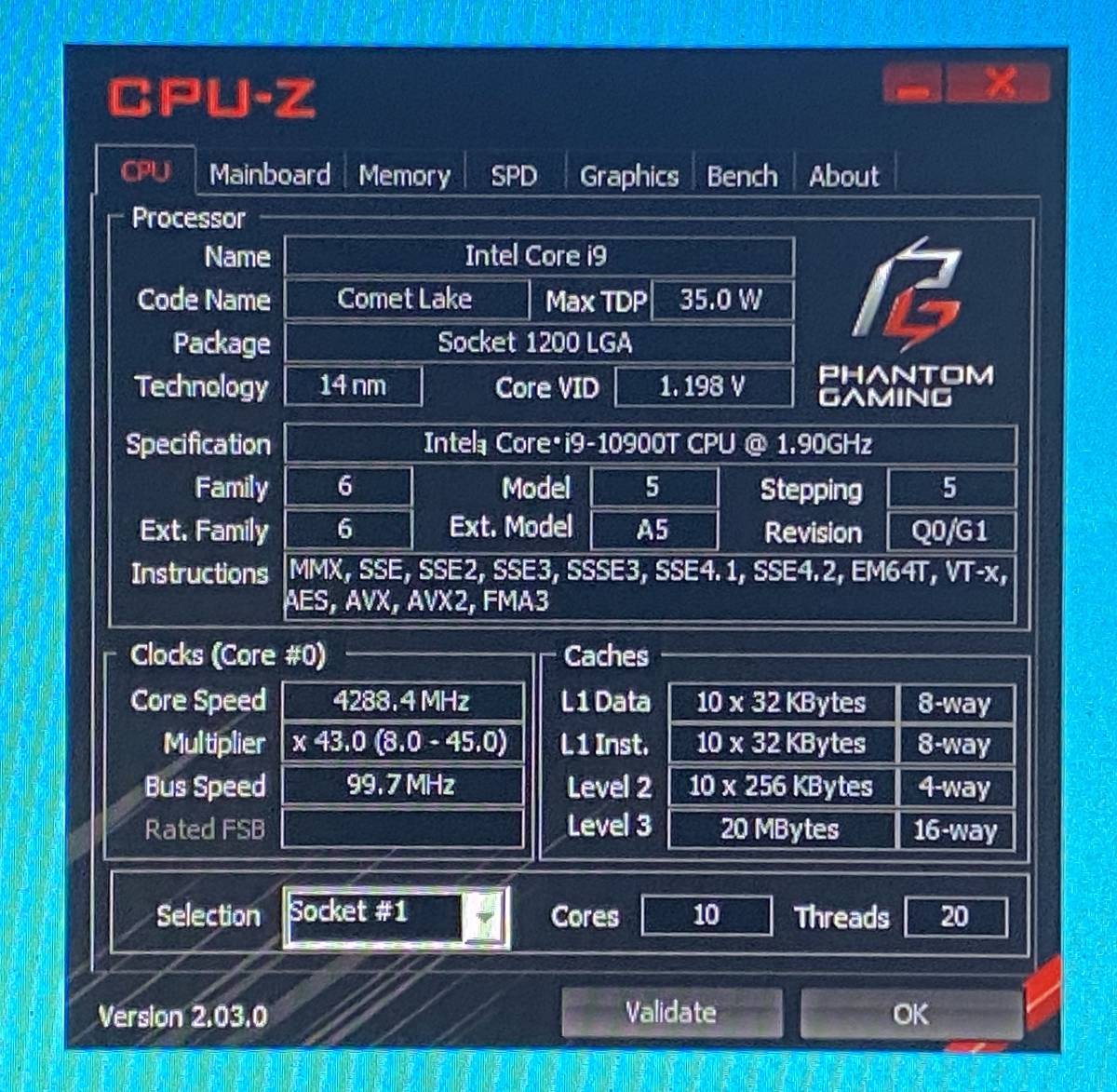 Core Intel GHz i9-10900 Processor CPU 0 i9-10900T - 5.2 to Cores 