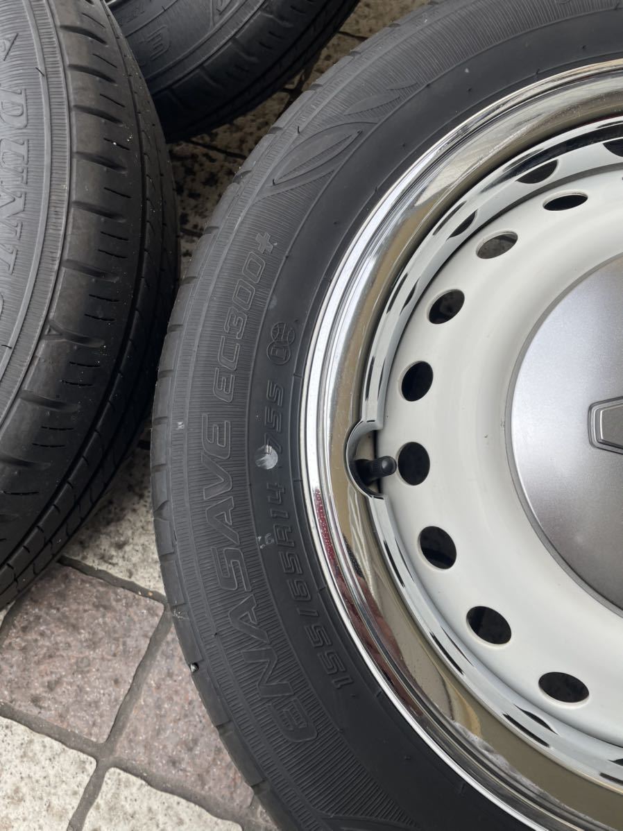 N-BOXスラッシュ 純正ホイール、タイヤ新品同様155/65R14(純正品