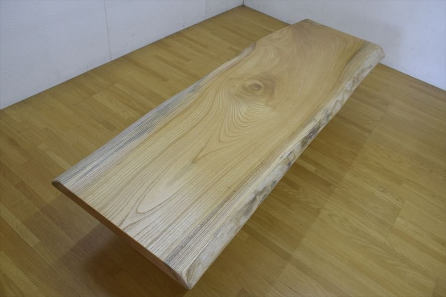 ■1円～■長173cm■圧倒的な高級感■欅(ケヤキ)一枚板■ウレタン塗装■テーブルやPCデスクに■335