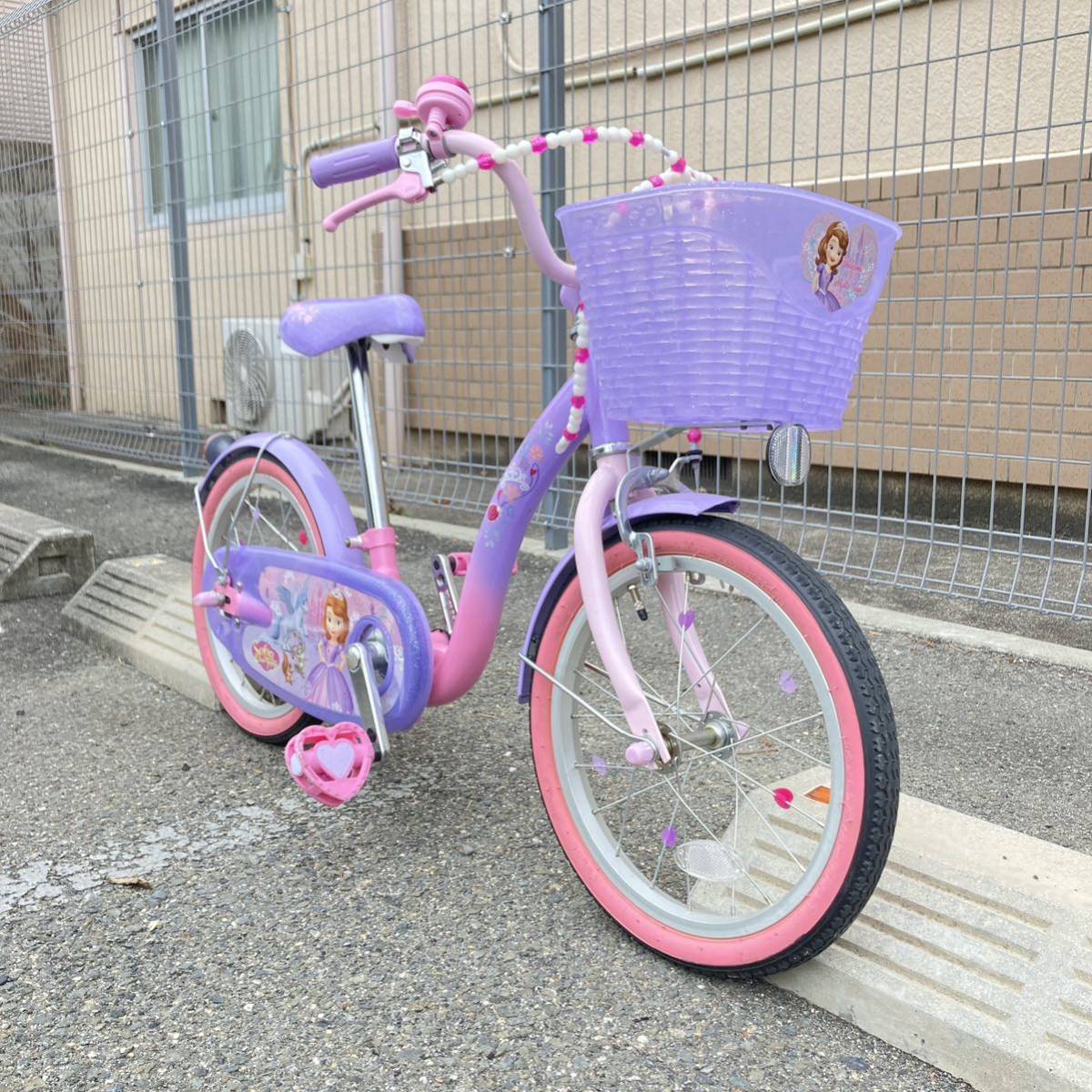 大阪引取可 ディズニー ソフィア＆スカイ 16インチ 幼児用自転車