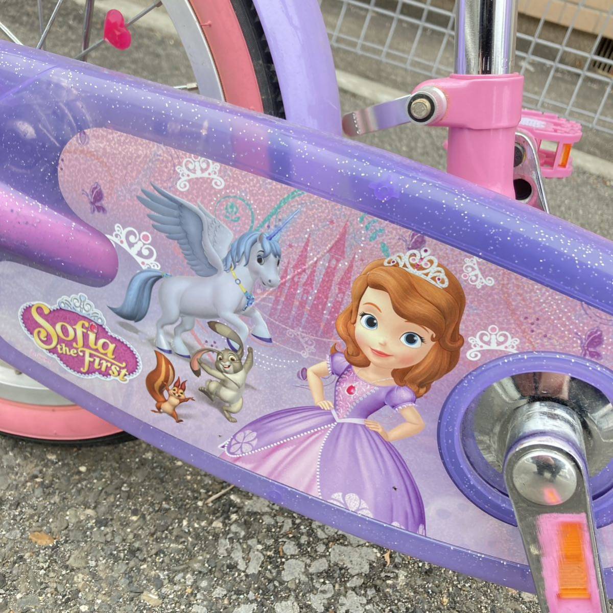 大阪引取可 ディズニー ソフィア＆スカイ 16インチ 幼児用自転車