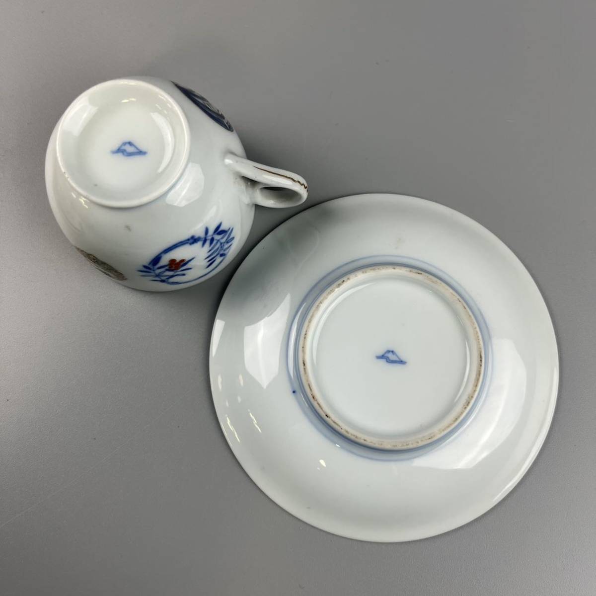 ☆美品 深川製磁 オールド深川 有田焼 デミタスカップ6客 皿6枚 ポット 