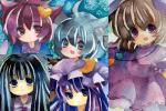 ◆東方　手描きイラスト【４枚組　古明寺姉妹　パチュリー他】◆_1