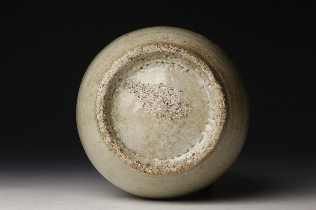 LIG】李朝時代 高麗青磁 盤口花瓶 22.5㎝ 花器 徳利 朝鮮美術 時代古玩