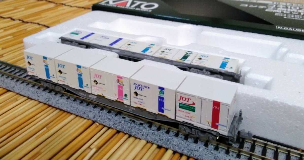 最新作，大人気 KATO-10-1433&朗堂 コキ107-2両セット+10個のJOT-日本石油輸送-UR19Aコンテナ 番号10種 セット/コンテナは5色/HOGARAKADOU/(貨物列車)｜売買されたオークション情報、yahooの商品情報をアーカイブ公開 - 貨物列車