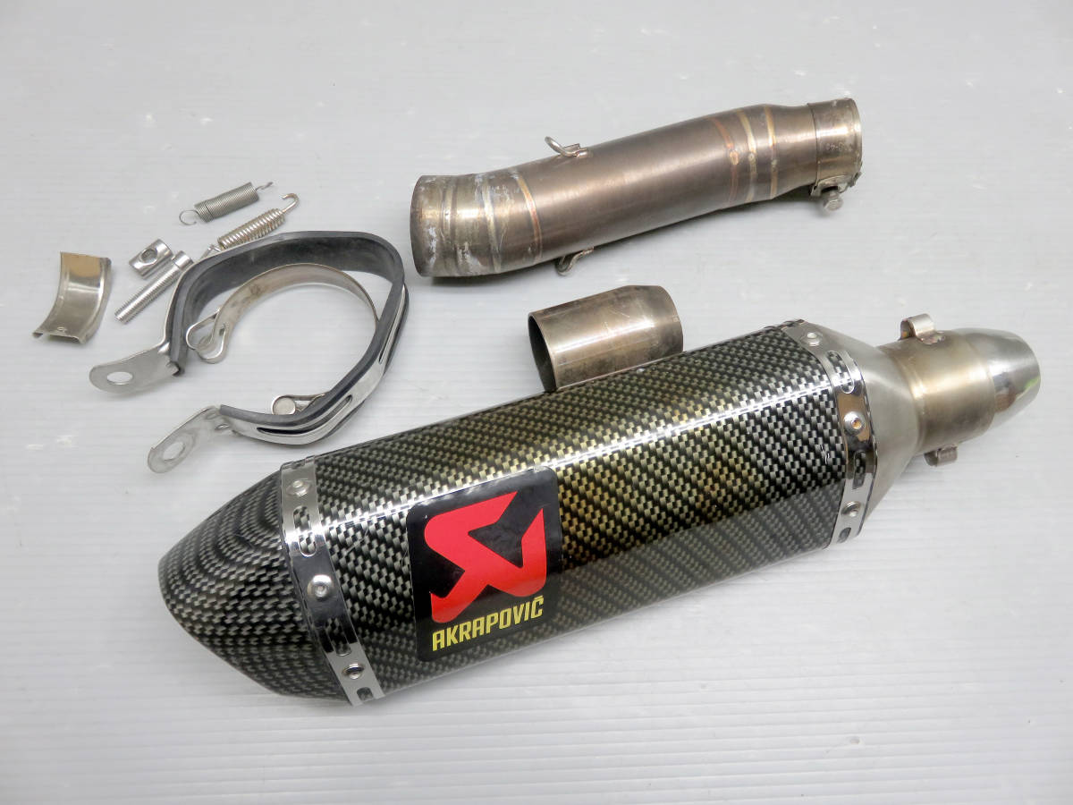 ☆Akrapovic/アクラポビッチ製 FZS1000 FAZER スリップオンマフラー カーボン 230116DK0267