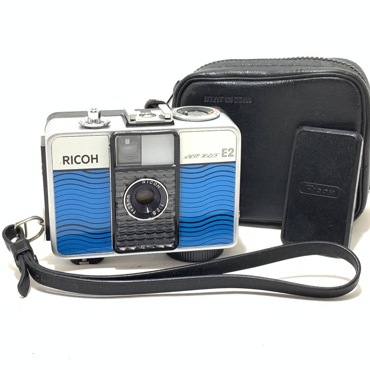 ジャンク】リコー RICOH AUTOHALF カメラ E2 レトロ 青 006JIHC65