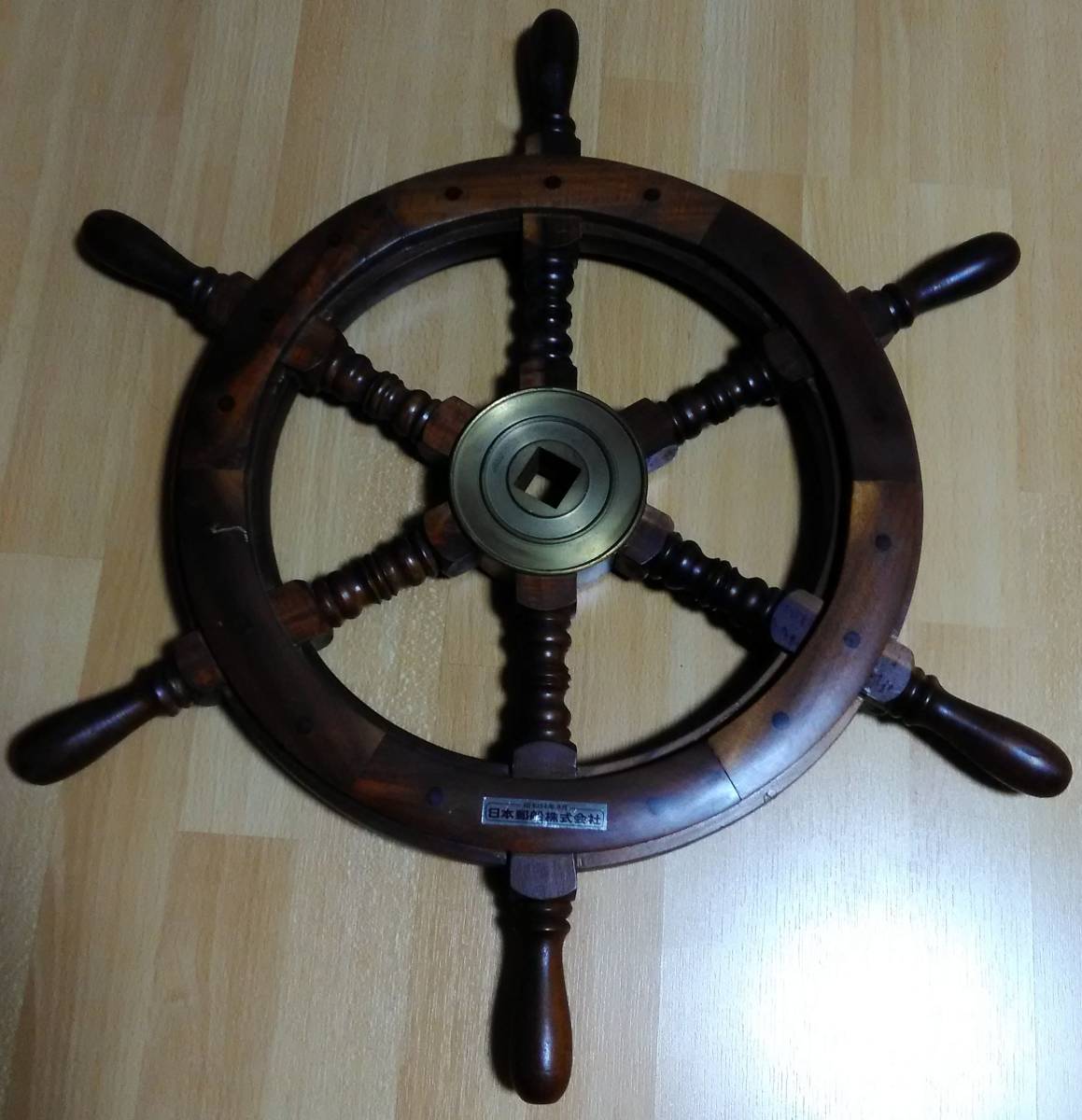 ☆ 希少 木製 操舵輪 直径60cm 舵輪 ダリン 船の舵 ハンドル オブジェ  