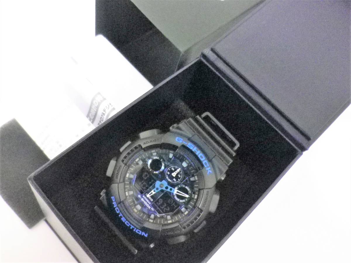 ☆G-SHOCK 【GA-100CB】 保証書あり カモフラージュ ブラック/ブルー 