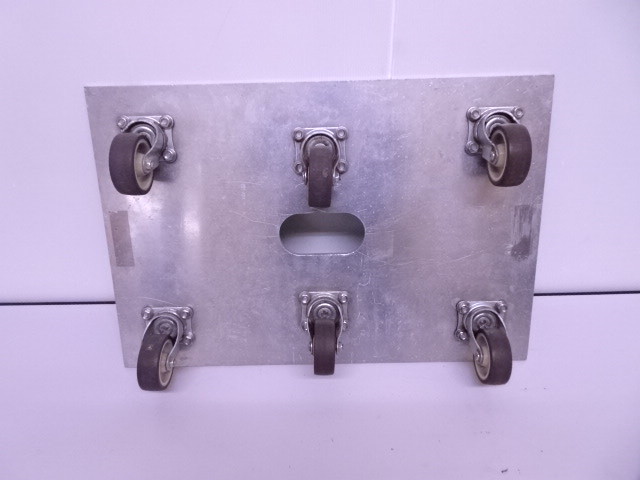 b アルミ 平台車 重量物 6輪 約600×400×105mm 中古