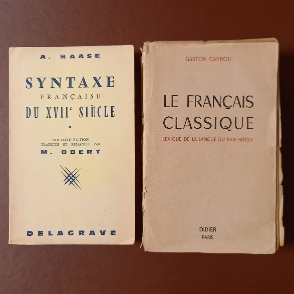 17世紀フランス語構文法」「古典フランス語 17世紀の言語の辞書