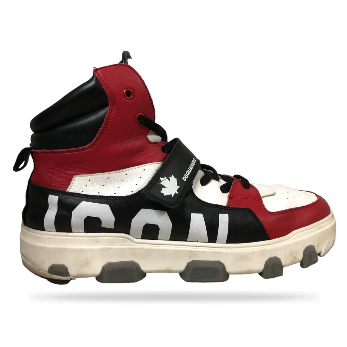 DSQUARED2 ディースクエアード Icon Basket leather sneakers レザー スニーカー EU43 サイズ27.5cm 店舗受取可