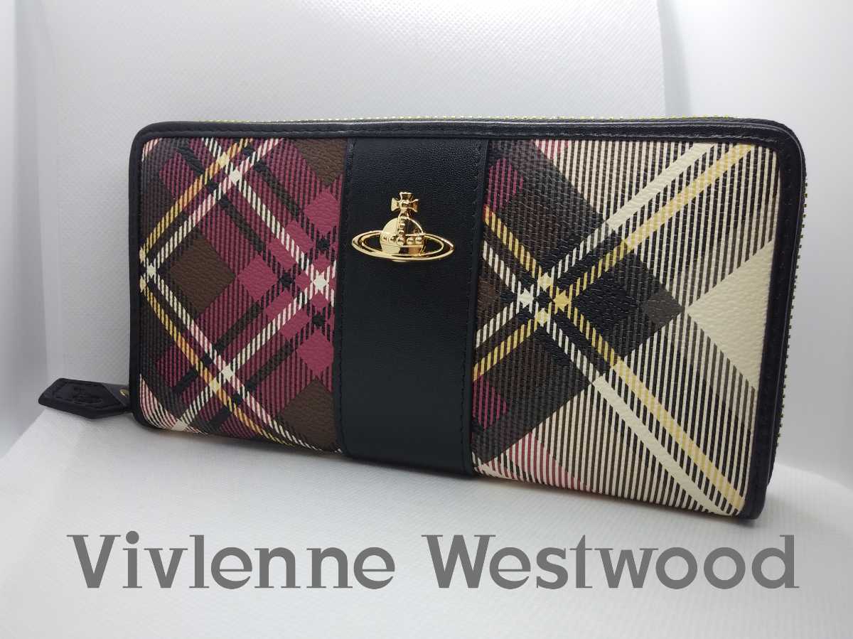 VivlenneWestwoodヴィヴィアンウェストウッド長財布チェック柄が可愛い 