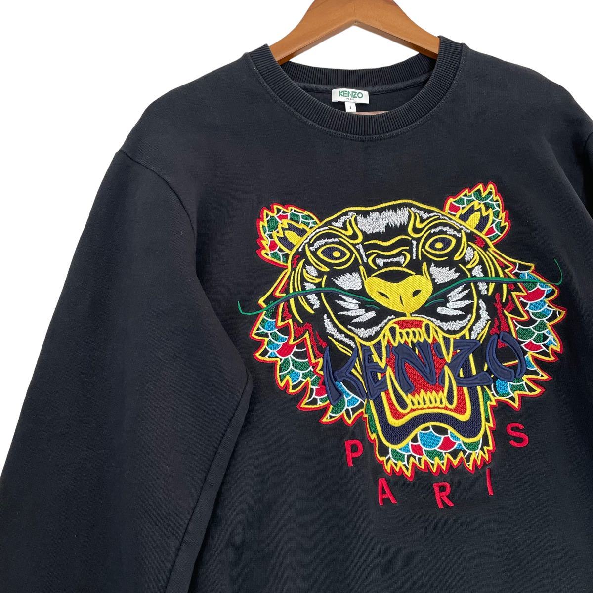 人気Lサイズ ケンゾー KENZO スウェット トレーナー ビックロゴ 刺繍 