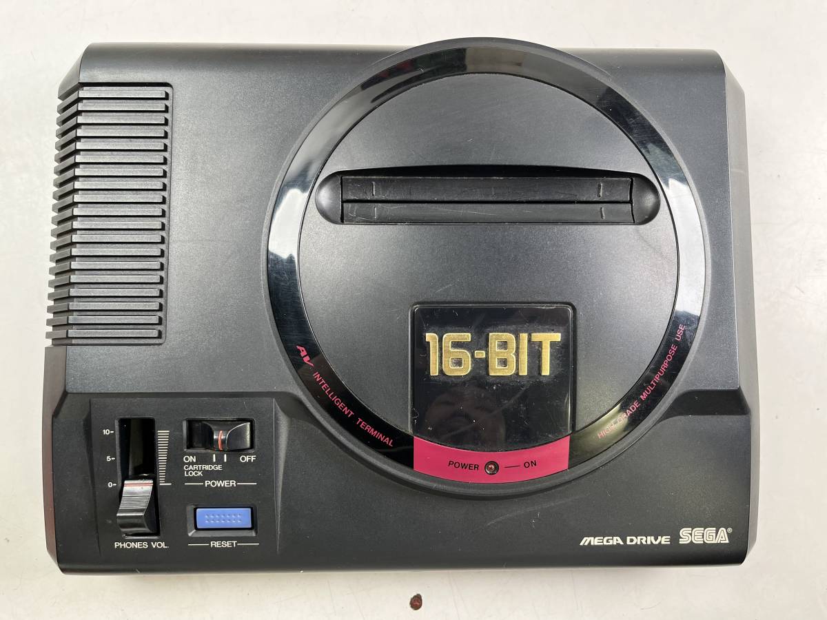 ♪【中古】SEGA MEGA DRIVE 箱 説明書 付き 本体 HAA-2510 セガ メガ