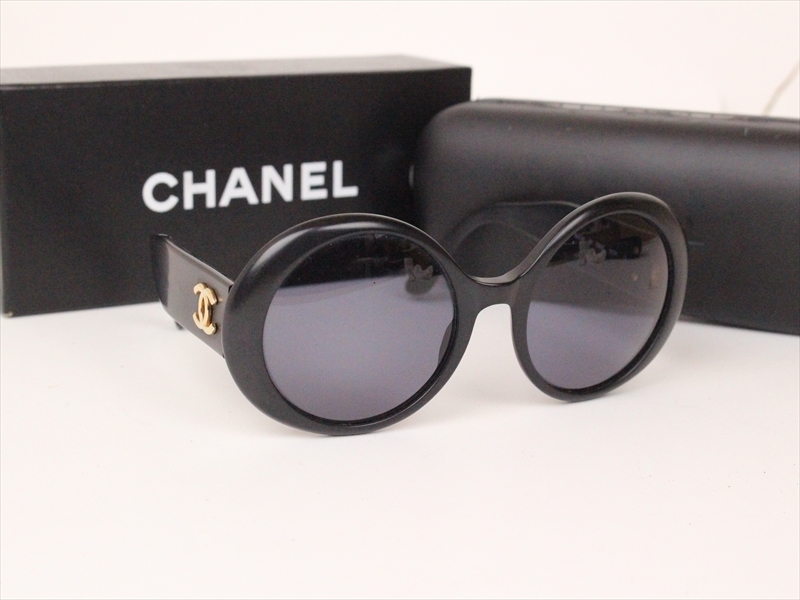 ☆CHANEL【シャネル】ココマーク付きサングラス☆ラウンド型 ☆CHANEL【シャネル】ココマーク付きサングラス☆ラウンド型