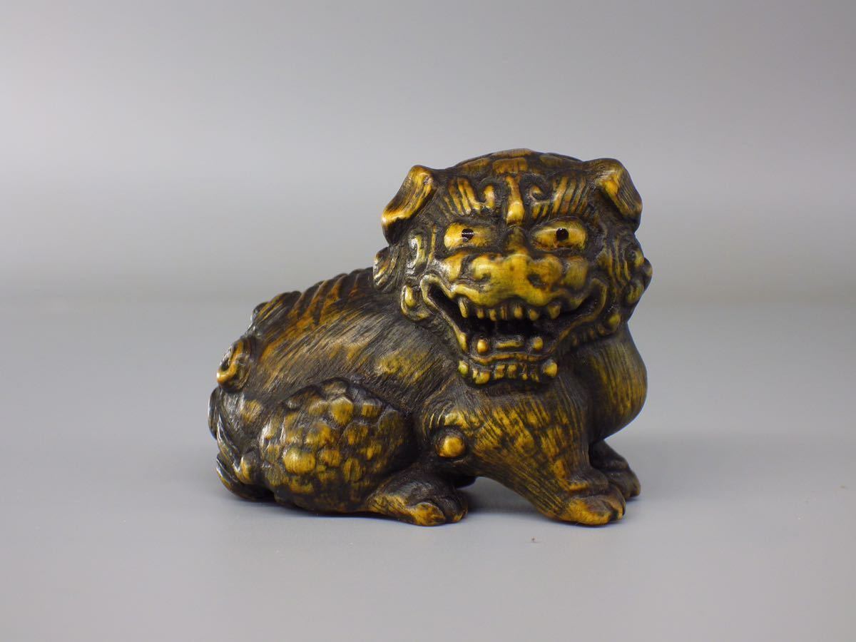 木彫 唐獅子 根付(根付)｜売買されたオークション情報、Yahoo 