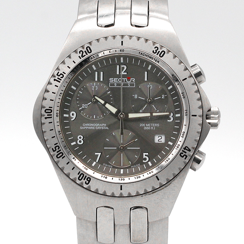 未使用 稼働 セクター SECTOR 975 クロノグラフ 新品電池 メンズ セクター SECTOR 975 クロノグラフ クォーツ メンズ腕時計 稼働品