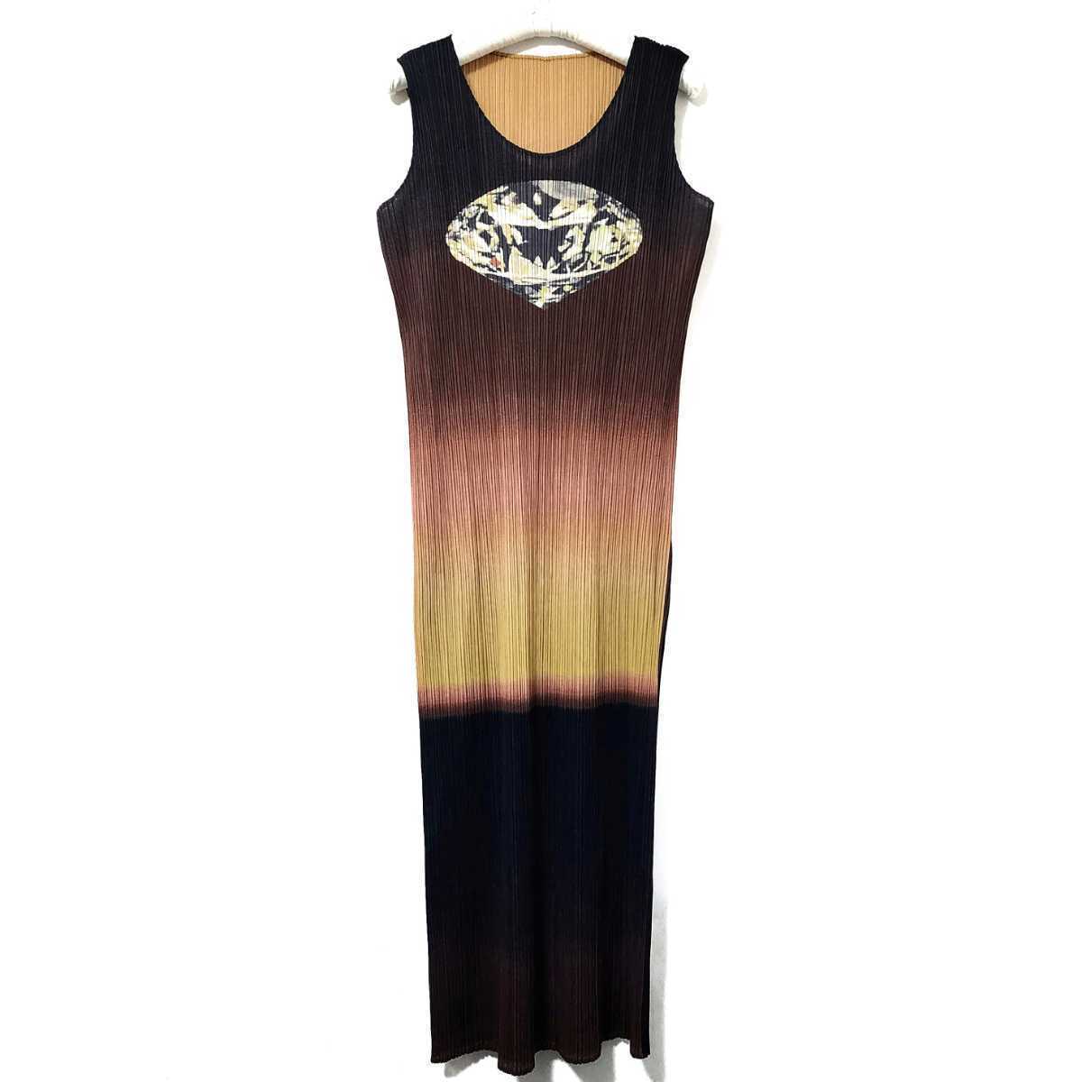 1997 プリーツプリーズ PLEATS PLEASE Diamond Gradation Dress ダイヤモンド グラデーション ワンピース ドレス 90s 初期