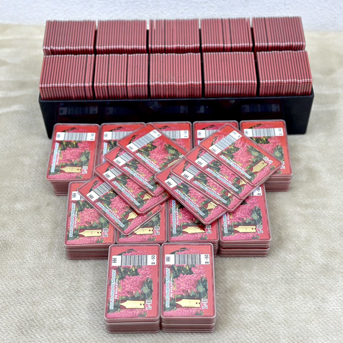 希少 パチンコ 特殊景品 SOLID NIB PENDANT 24K GOLD PLATING 赤
