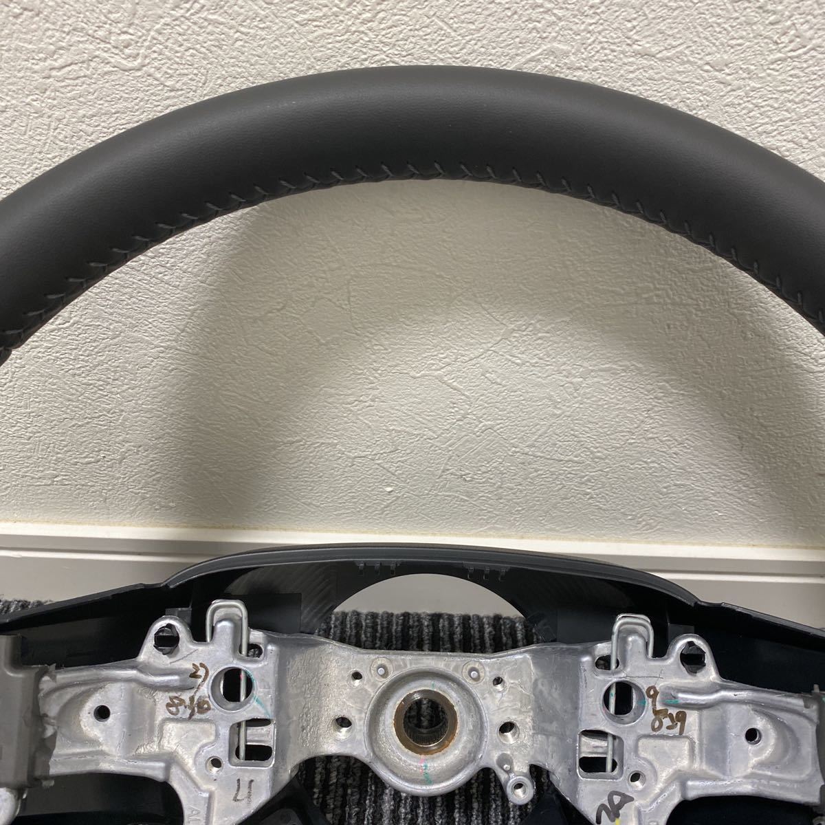 新車外し 150系 ランクル プラド 純正 レザーステアリング 本革