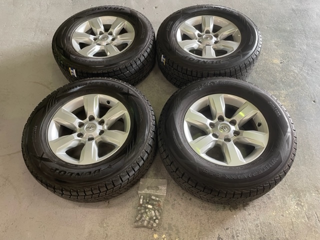 ☆C-6607　ランドクルーザープラド　GDJ150W　純正17インチアルミホイール　ダンロップウィンターマックス　265/65-17　室内保管☆