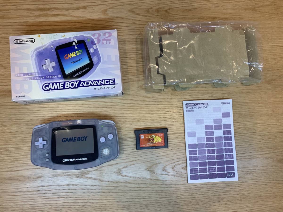 作動確認済み!』ゲームボーイアドバンス ミルキーブルー AGB-001 箱 