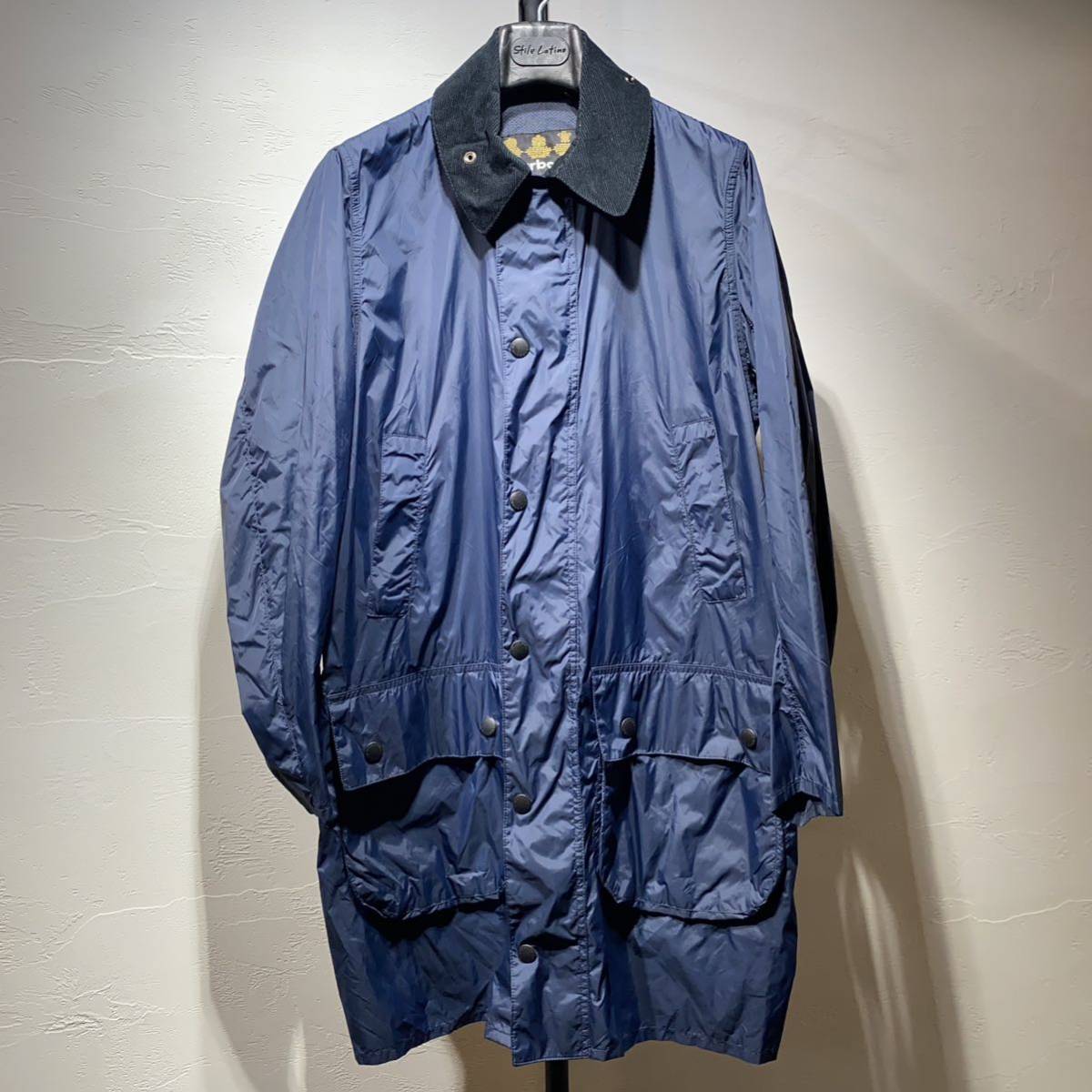 Barbour BORDER navy 36 BEAMS バブアー ボーダー パッカブル ナイロン