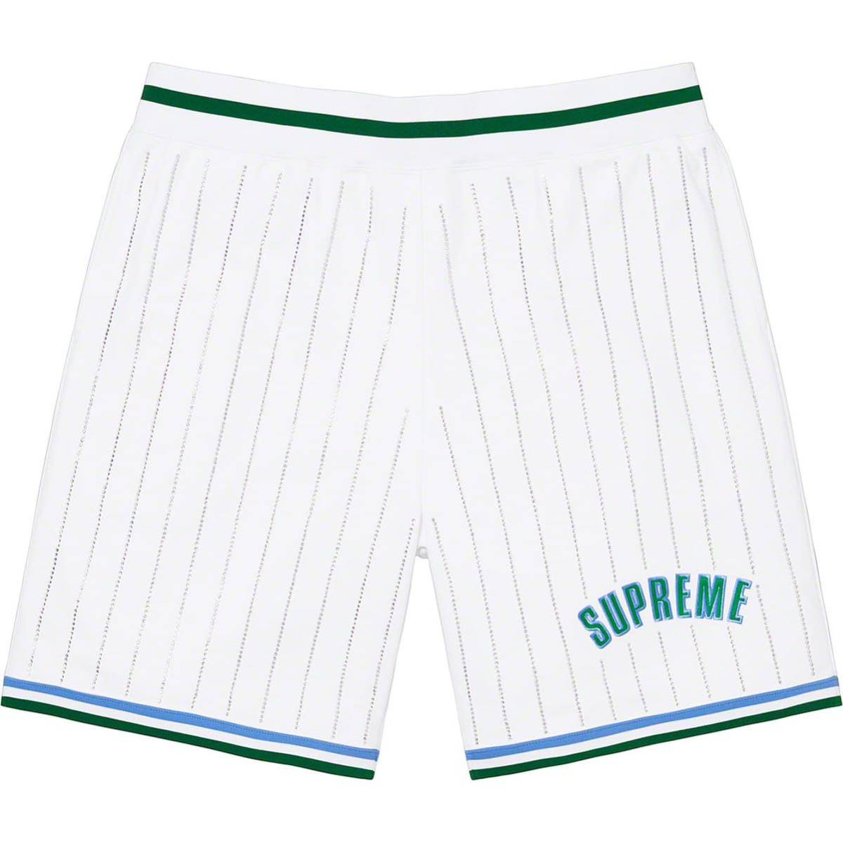 新品 Supreme 22SS Rhinestone Stripe Baseball Short シュプリーム