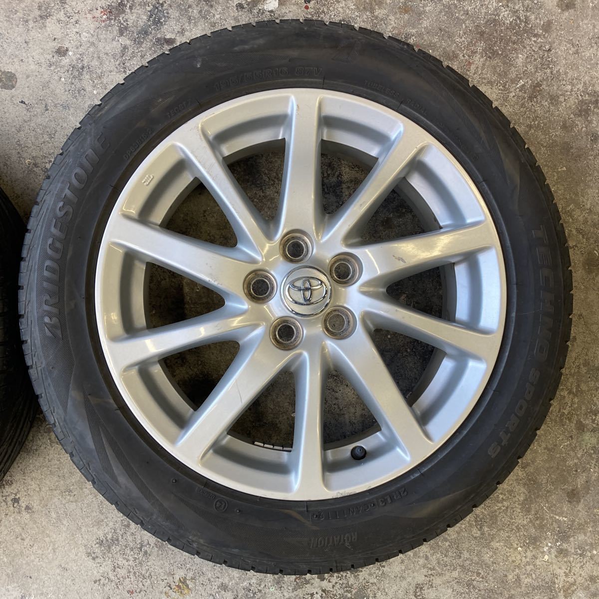 トヨタ 純正 195/55R16 ブリヂストン TECHNO SPORTS 2019年製 16×6J+45 
