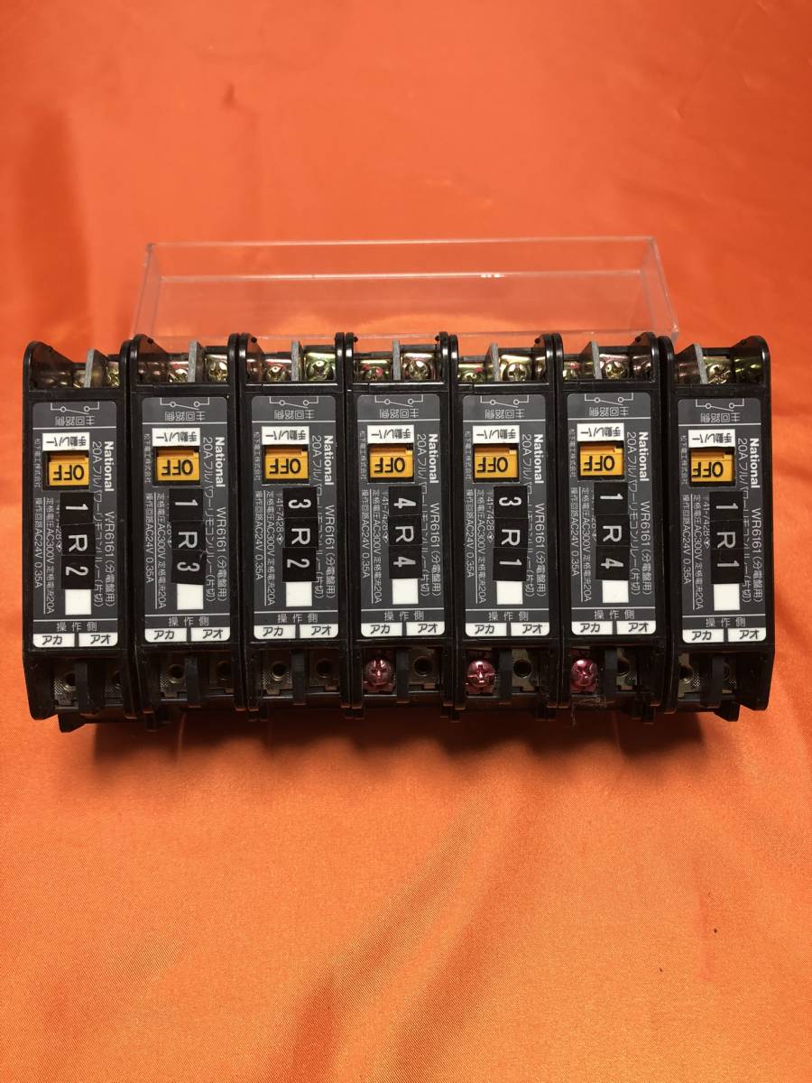 ナショナル フルパワーリモコンリレー片切(分電盤用)20A WR6161 7個 