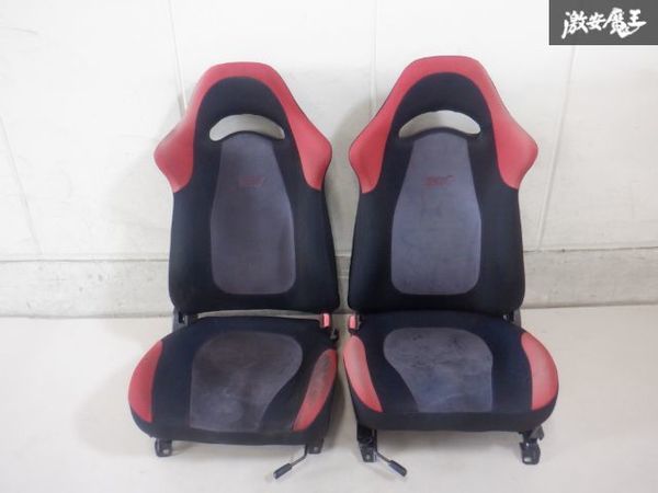 スバル 純正 GC8 インプレッサWRX STI 後期 G型 フロント シート 左右セット 運転席 助手席 レール付 訳有品 棚2F-G-3
