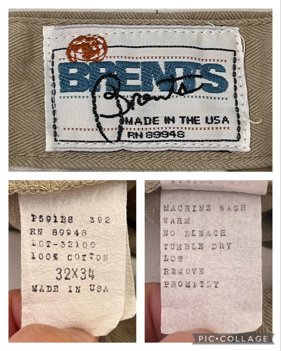 ☆BRENTS☆ブレンツ☆80s☆90s☆USA製☆チノパンツ☆トラウザーズ 