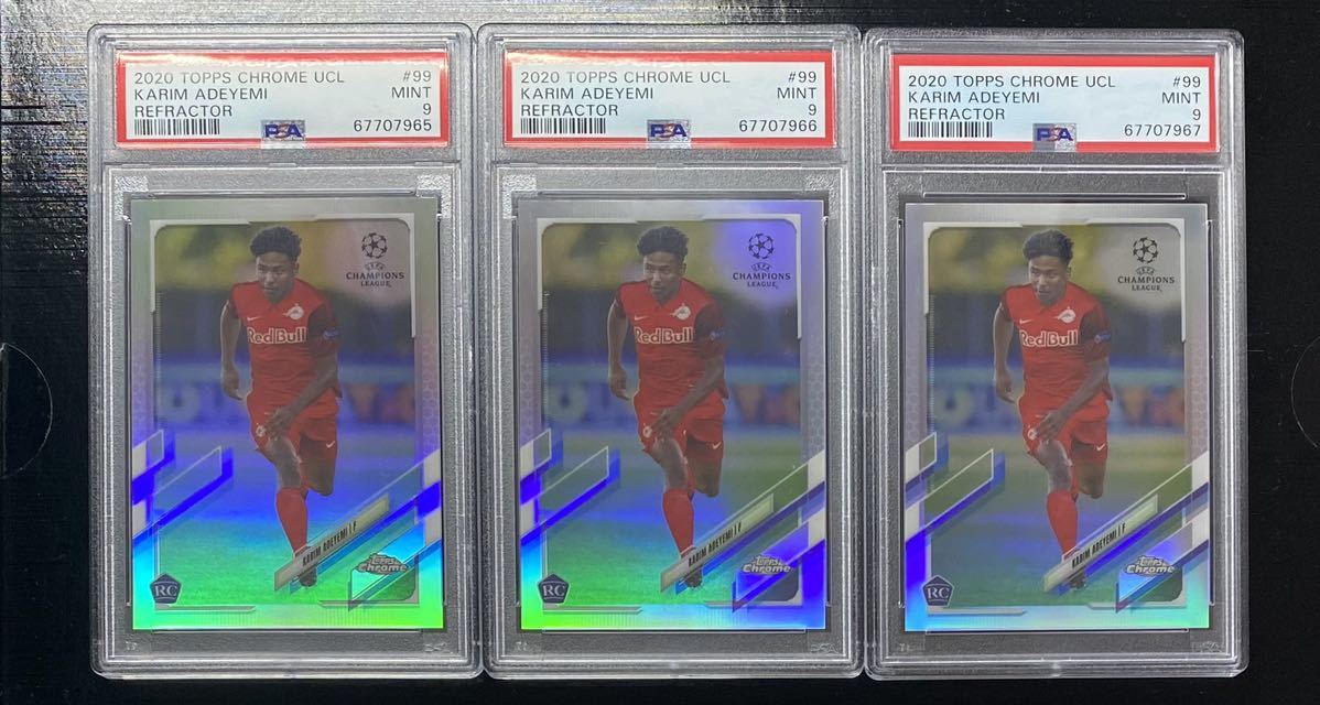 ◆PSA 9 MINT/3枚セット◆2020 Topps Chrome UEFA Champions League Refractor 【 Karim Adeyemi ( カリム・アデイェミ ) 】 RC ルーキー