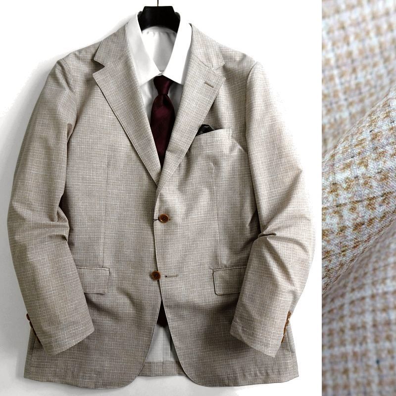 ■THE SCOTCH HOUSE スコッチハウス 新品 定価4.2万 盛夏対応 清涼Dot Air テーラード アンコンジャケット 329 41 L ▲050▼bus1066a