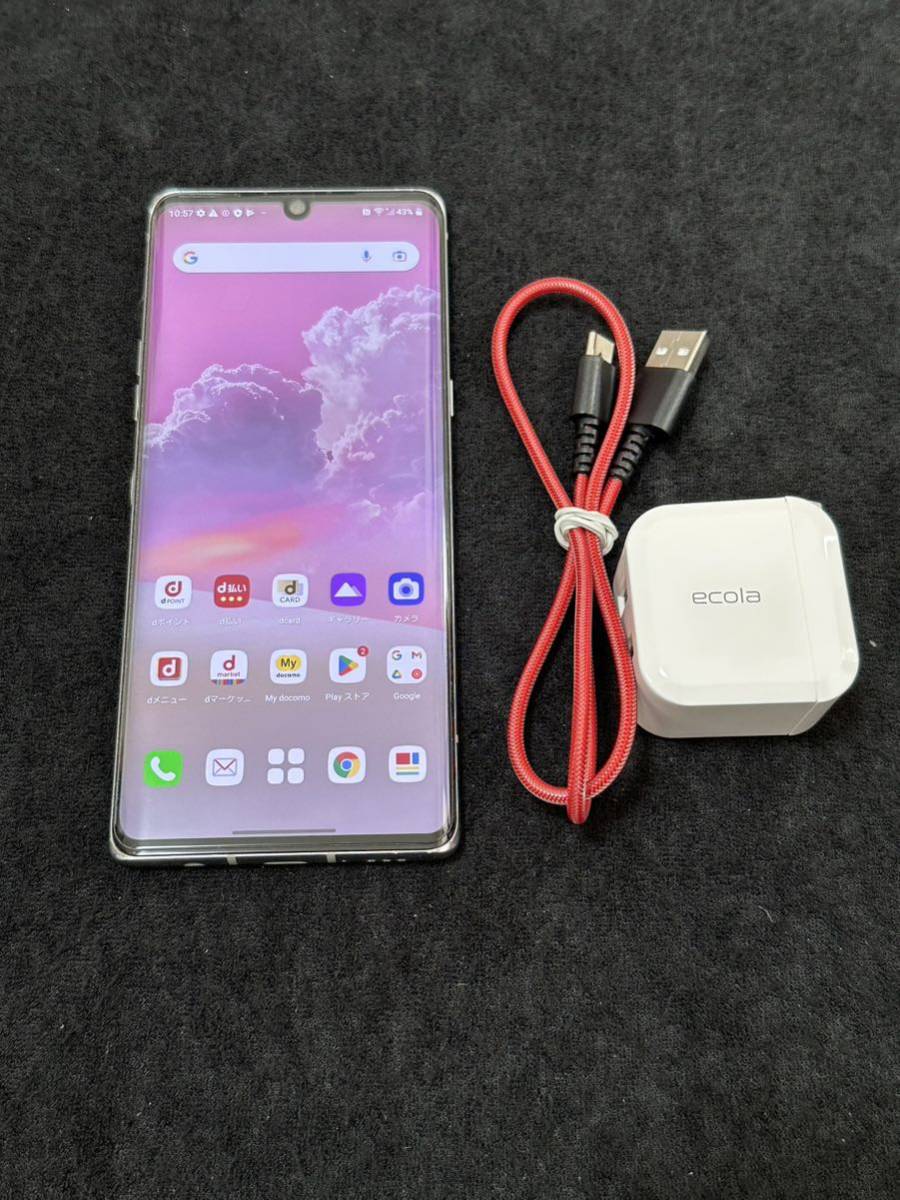 docomo LG VELVET L-52A White simフリー 美品 判定○ VELVET LG L-52A