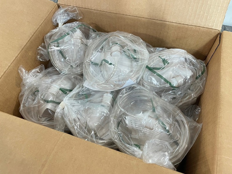 【新品】☆中濃度酸素マスク 大人用 50個 酸素チューブ付き HUDSON RCI REF1041 (120) ☆OC15KK-W