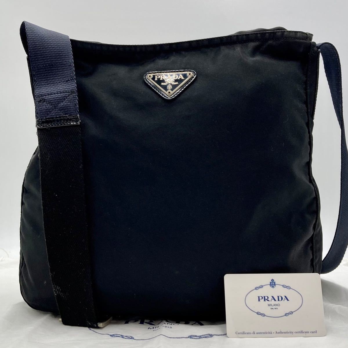 上品】PRADA プラダ ショルダーバッグ ポシェット 斜め掛け レザー 
