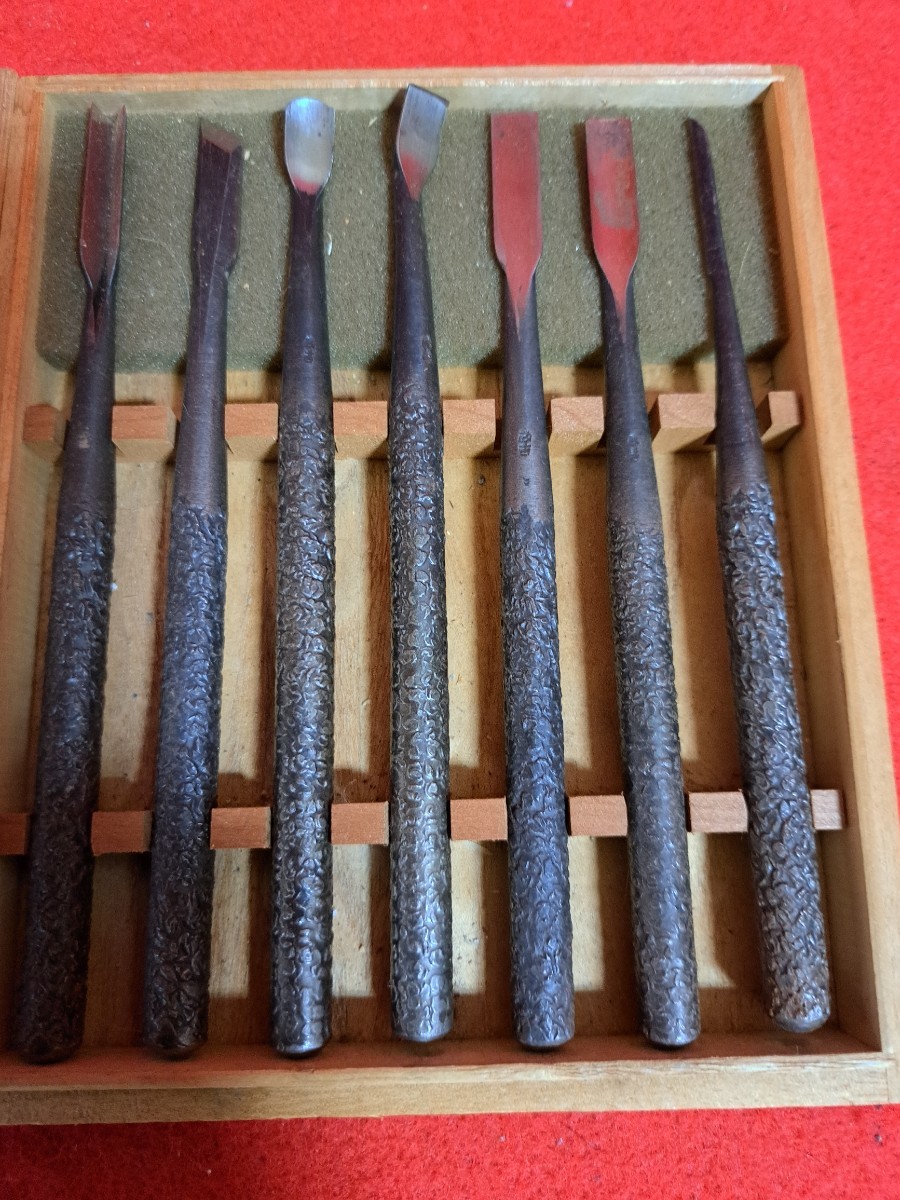 政吉作 共柄彫刻刀 七本組 | 馬場商店 – 大工道具 資材 金物